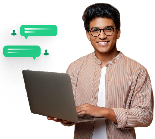 Student with Laptop Image